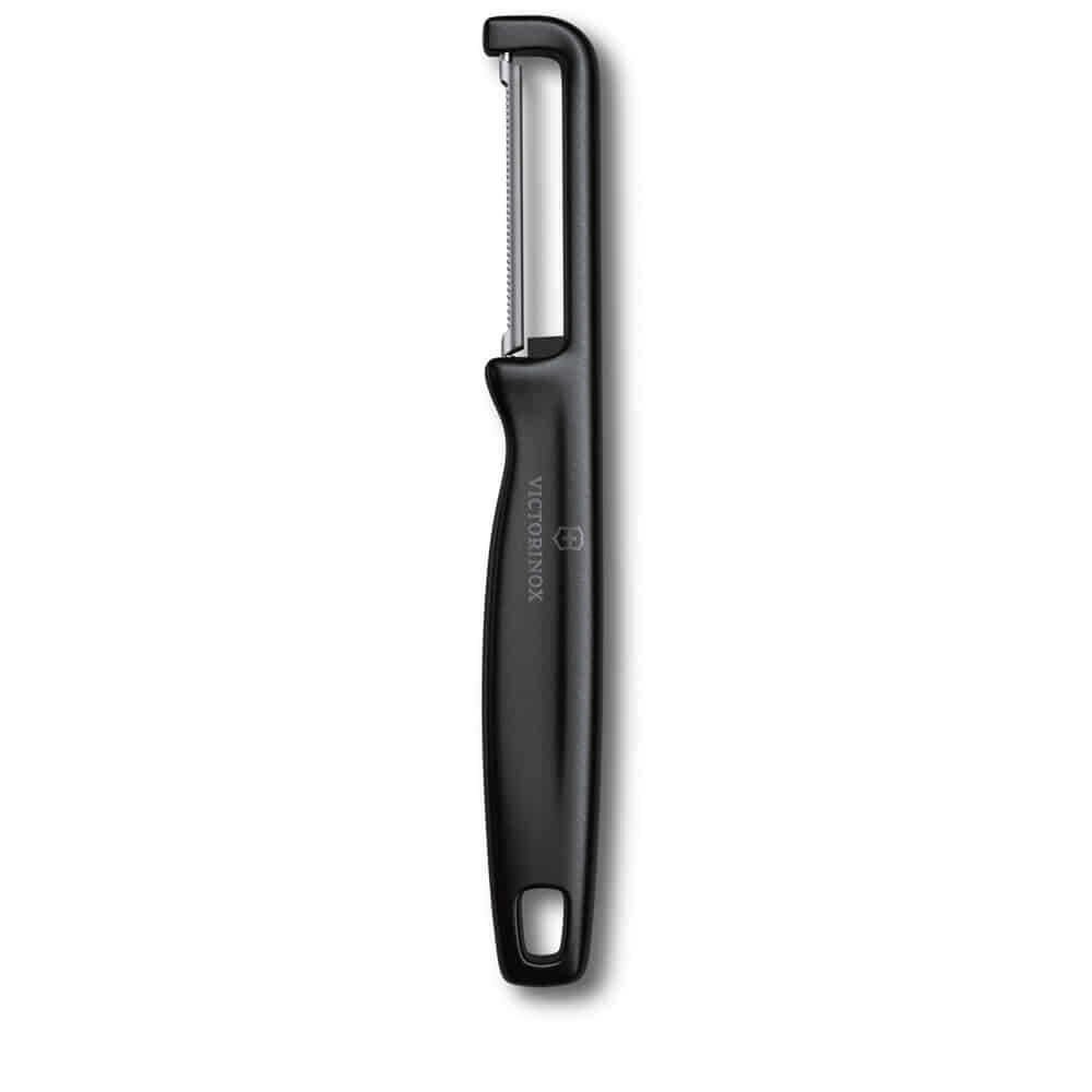 VICTORINOX IOTA TIRTIKLI KENAR ÇİFT TARAF SOYACAK Siyah