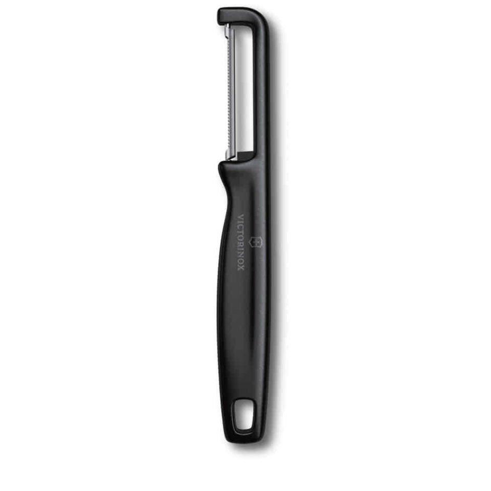 VICTORINOX IOTA TIRTIKLI KENAR ÇİFT TARAF SOYACAK Siyah