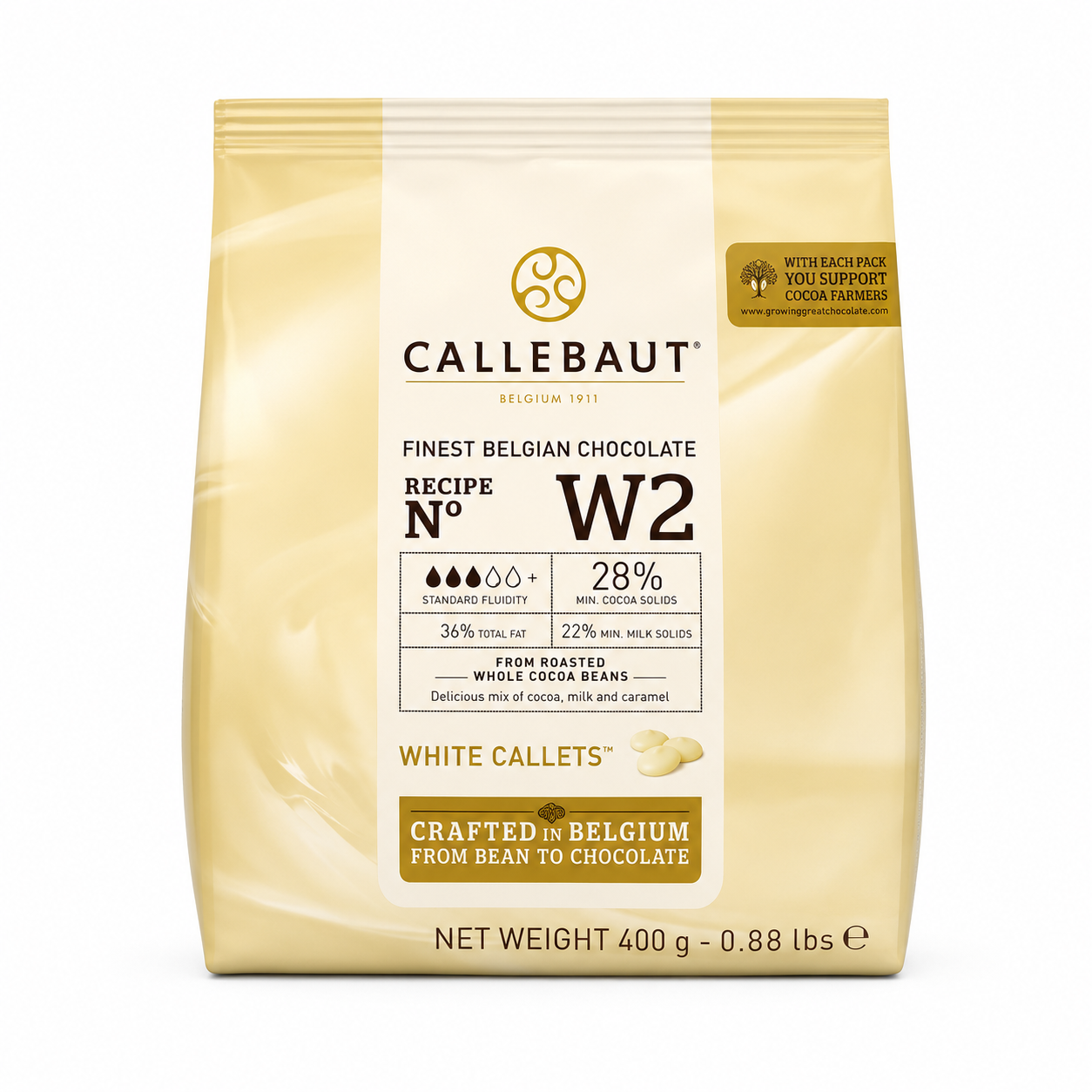 CALLEBAUT KUVERTÜR - FİLDİŞİ W2 400 Gr