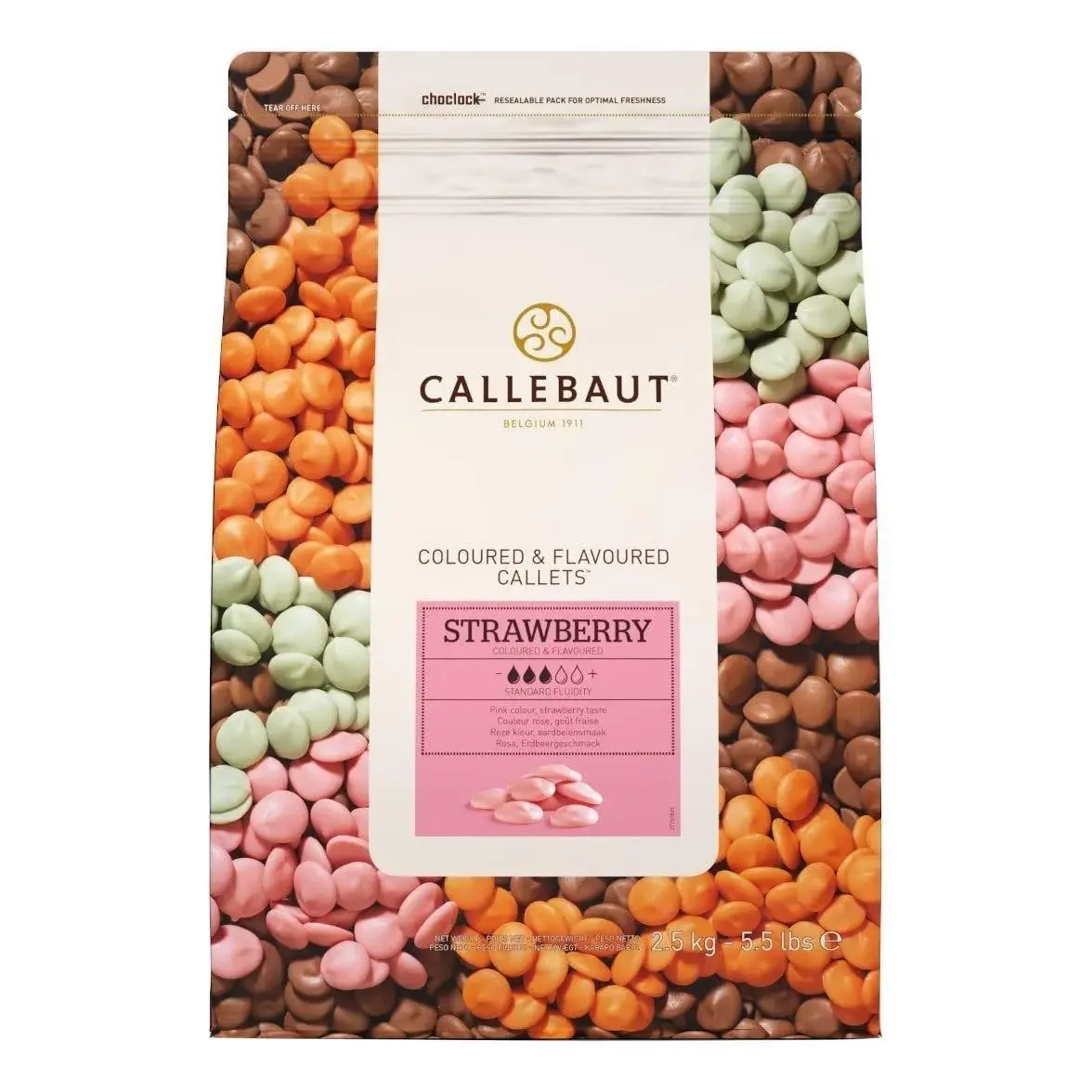 CALLEBAUT KUVERTÜR - ÇİLEKLİ 2,5 KG