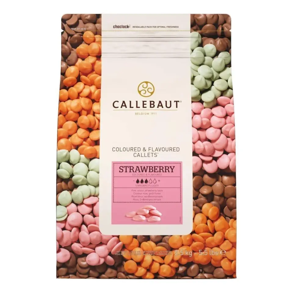 CALLEBAUT KUVERTÜR - ÇİLEKLİ 2,5 KG