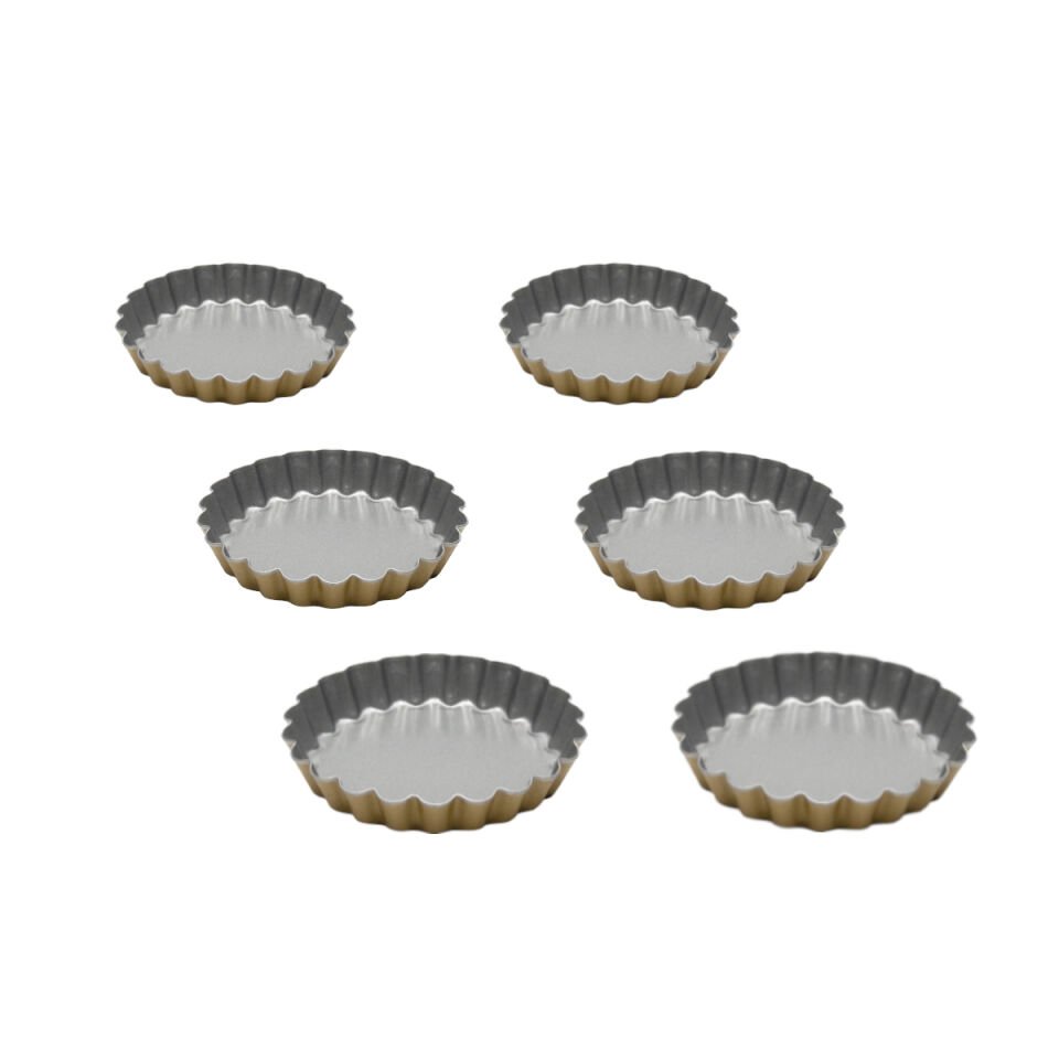 ANTO MİNİ TART KALIBI - 12cm Hardal - 6 Adet