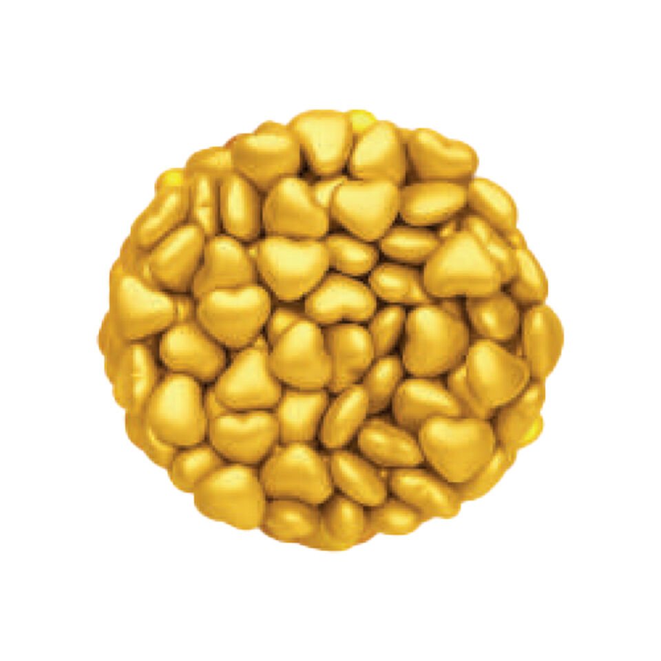 ARJANTİN DEKORATİF ŞEKER - ALTIN 1 Kg - Kalp