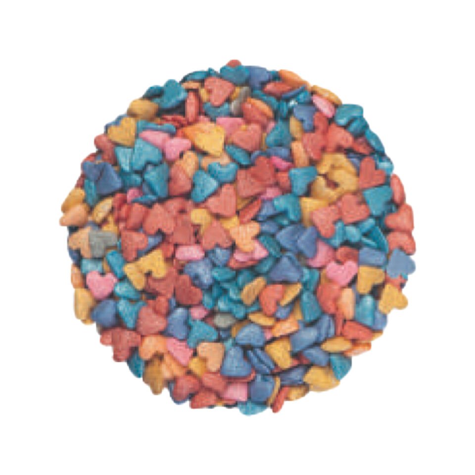 RENKLİ DRAJE - KONFETİ Mix Kalp - 70 Gr