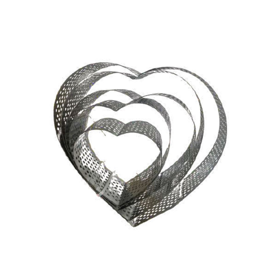 DELİKLİ METAL 5Lİ TURTA SET H:5 - KALP