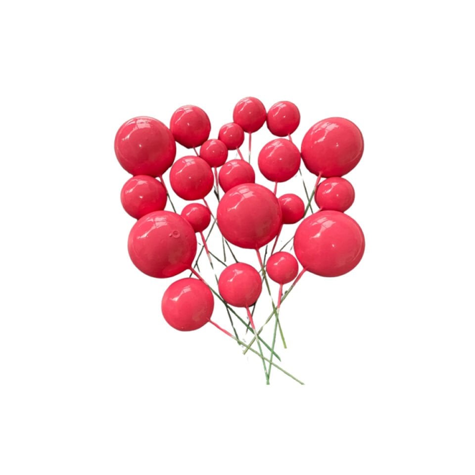 PASTA ÜSTÜ TOP SÜS - KIRMIZI