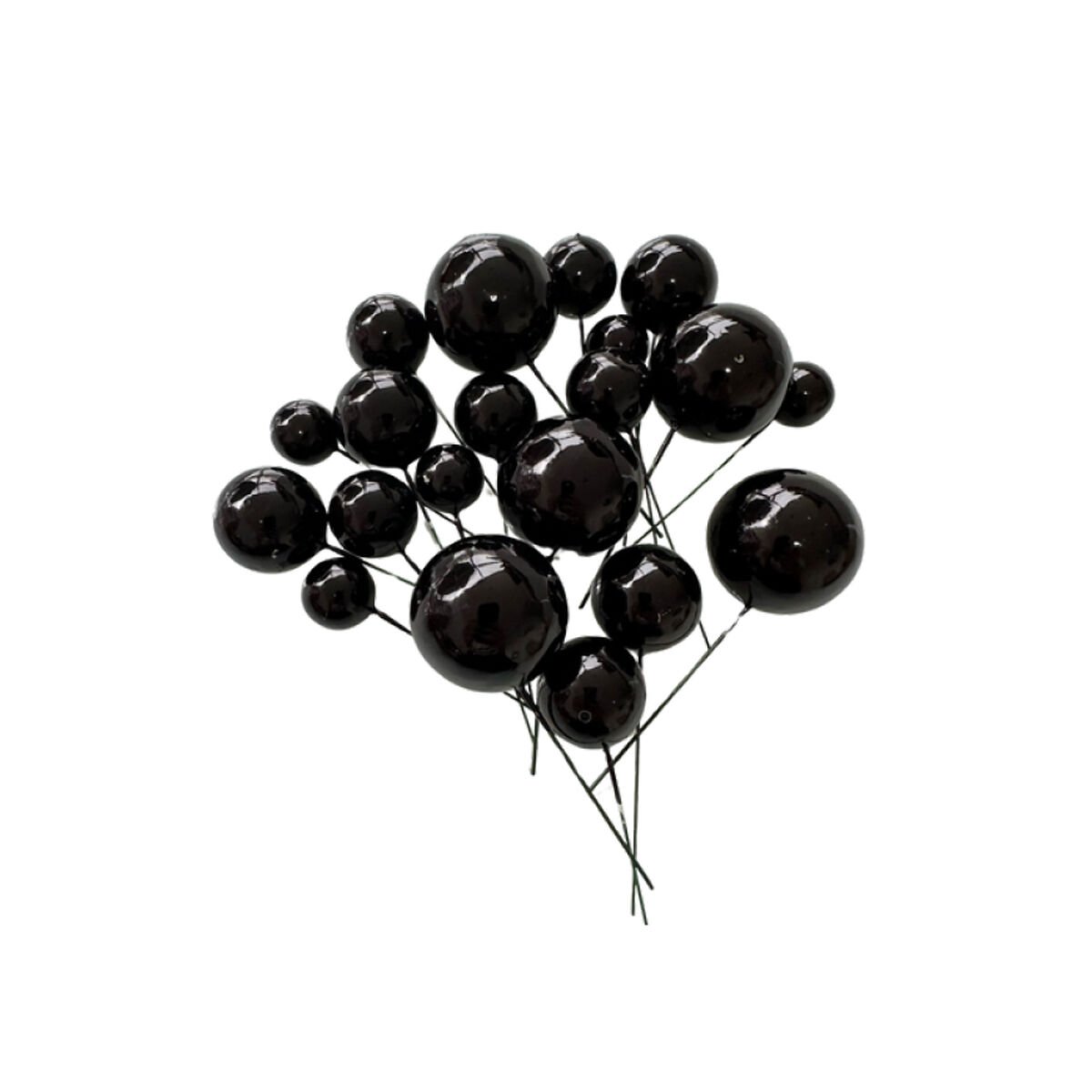 PASTA ÜSTÜ TOP SÜS - METALİK SİYAH