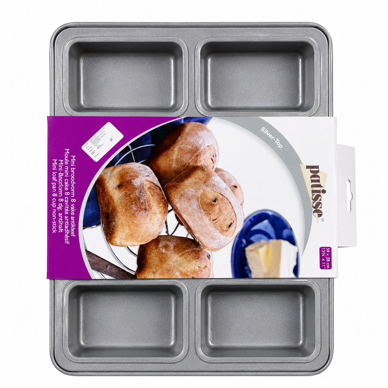 PATISSE SILVER TOP 8Lİ EKMEK KALIBI 34X28