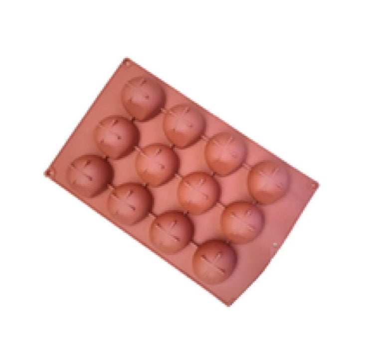 SİLİKON TAM KÜRE KALIP 3D 12 Lİ