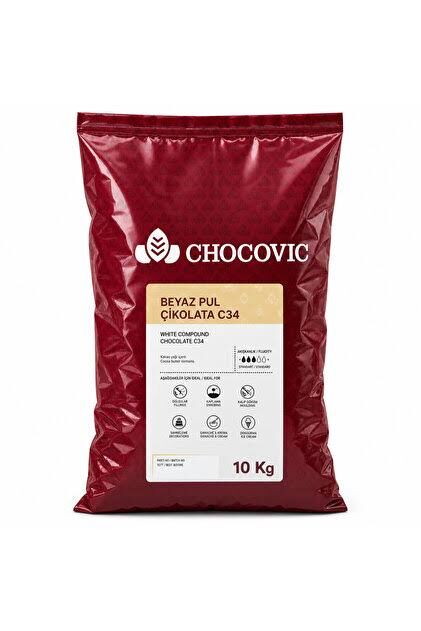 CHOCOVİC BEYAZ PUL ÇİKOLATA C34 1 KG