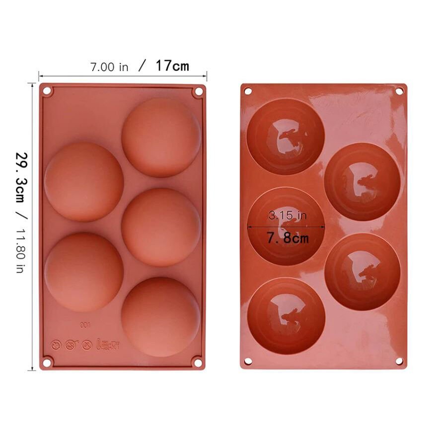 SİLİKON KALIP YARIM KÜRE 5'Lİ