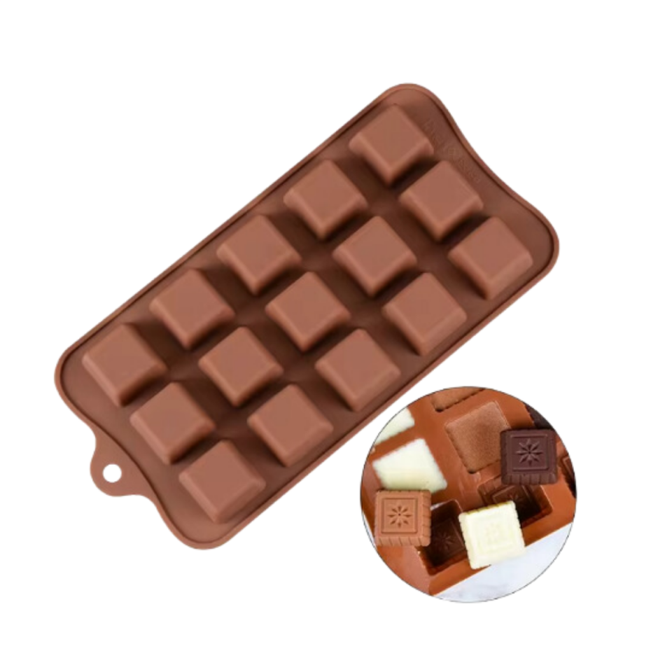 SİLİKON ÇİKOLATA KALIBI DÜZ KARE