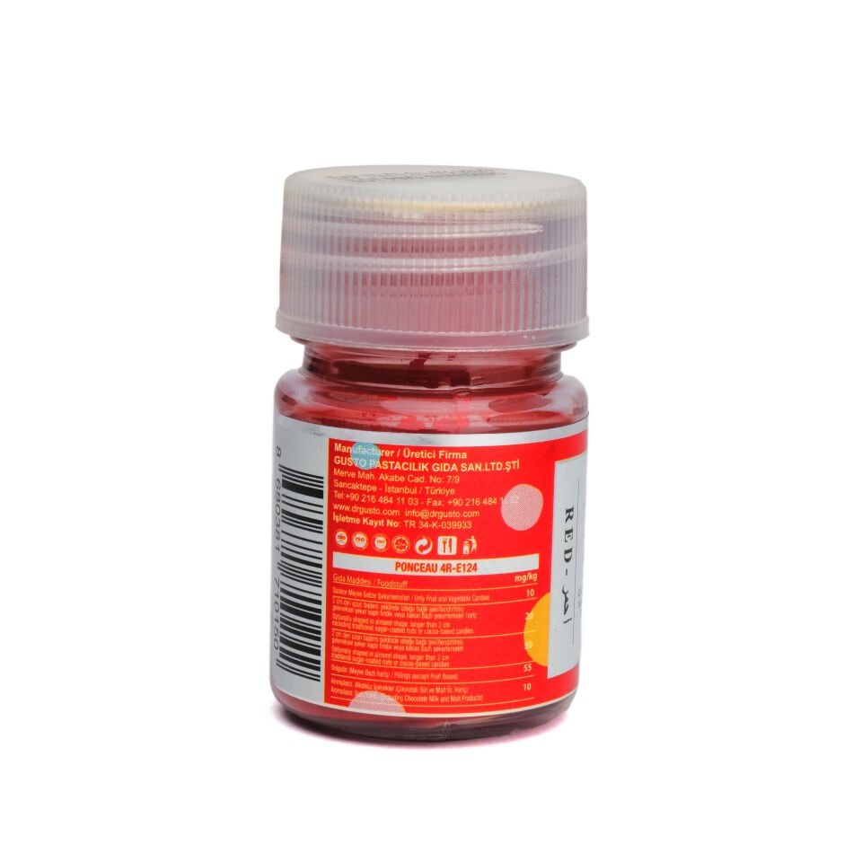 SU BAZLI TOZ GIDA BOYA - 10GR Kırmızı