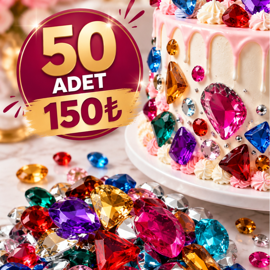 PASTA DEKOR TAŞ DIAMOND 50 Lİ KARIŞIK