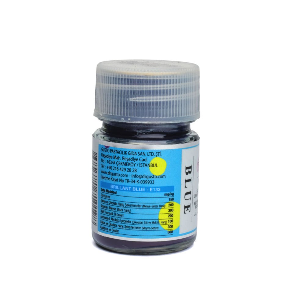 SU BAZLI TOZ GIDA BOYA - 10GR Mavi