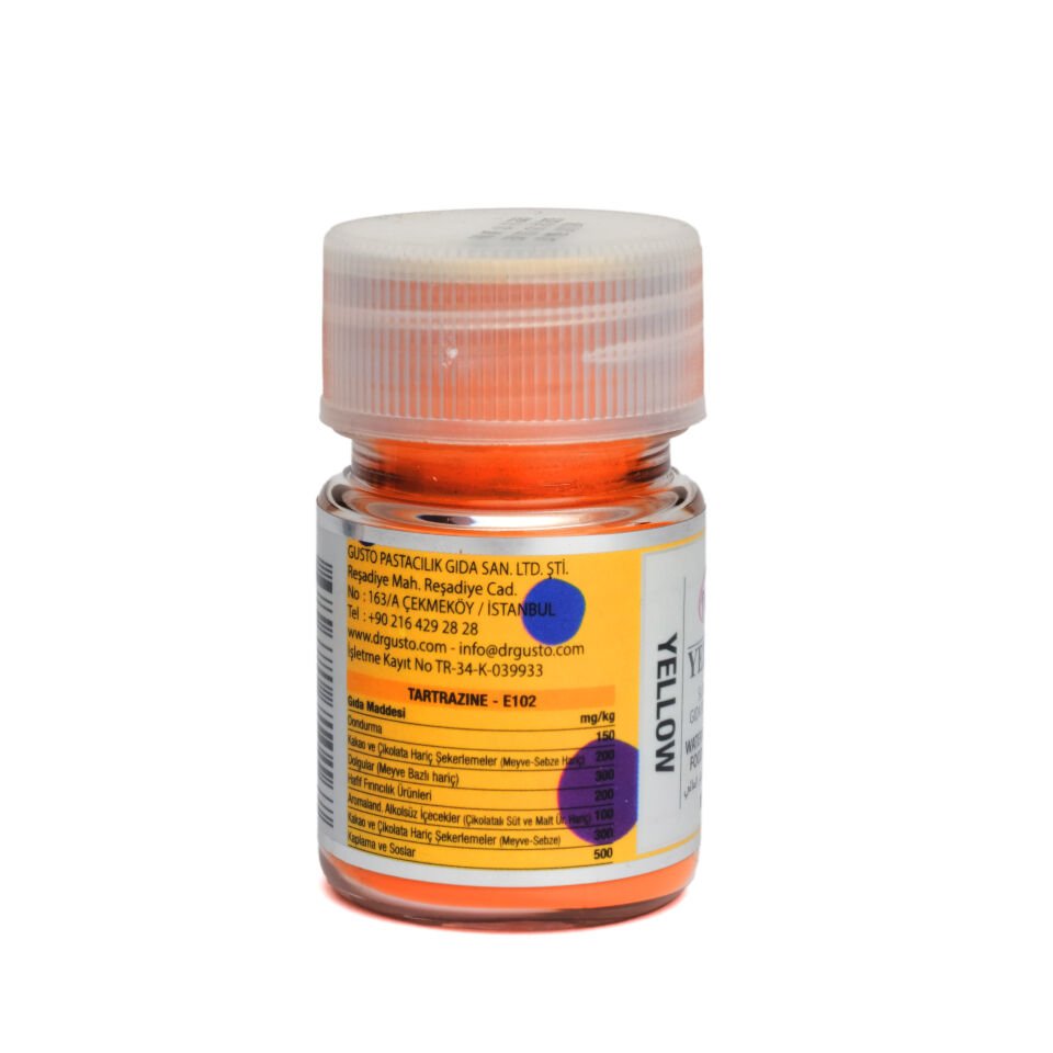 SU BAZLI TOZ GIDA BOYA - 10GR Sarı