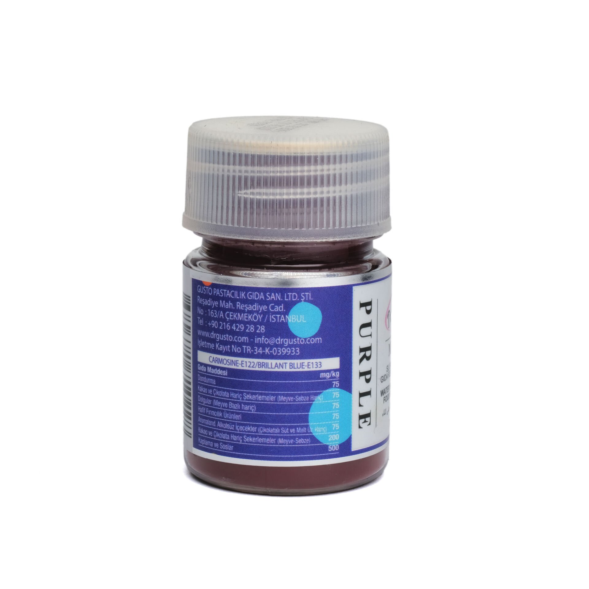 SU BAZLI TOZ GIDA BOYA - 10GR Mor