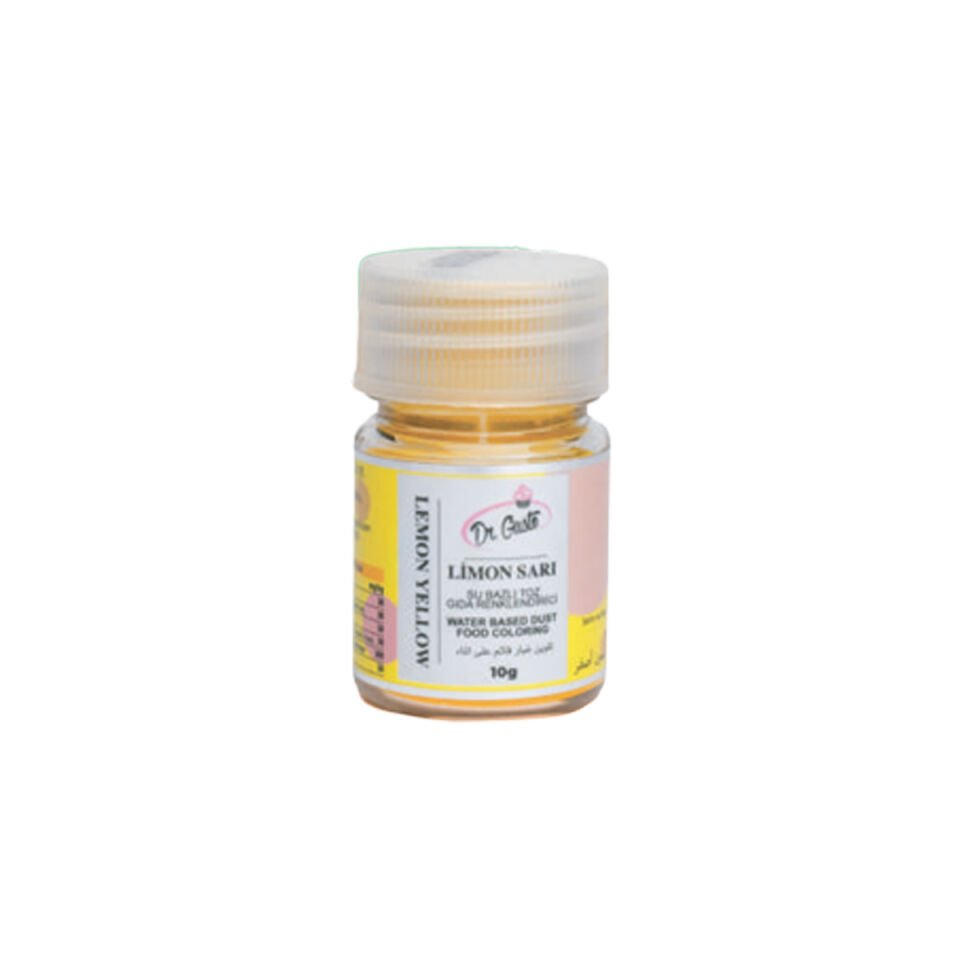 SU BAZLI TOZ GIDA BOYA - 10GR Limon Sarısı