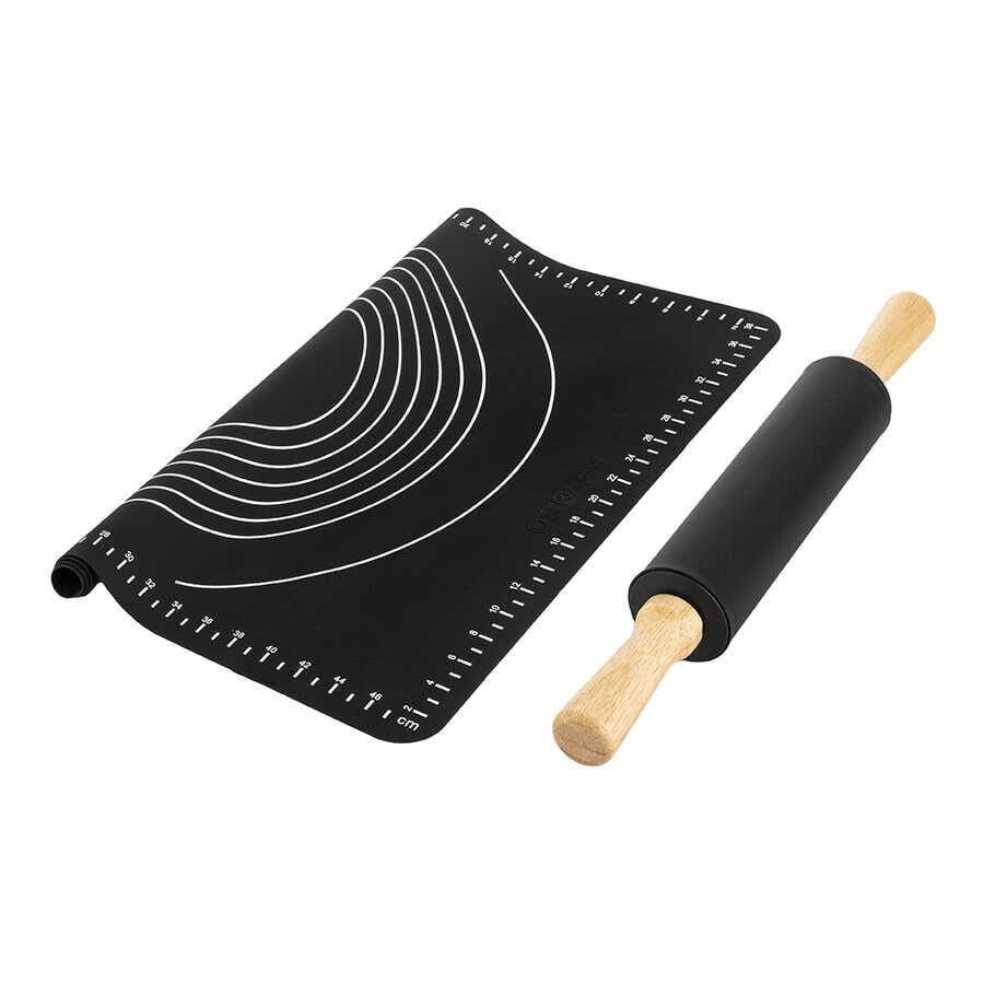 FÜME 2Lİ SİLİKON HAMUR AÇMA MATI VE MERDANE SETİ