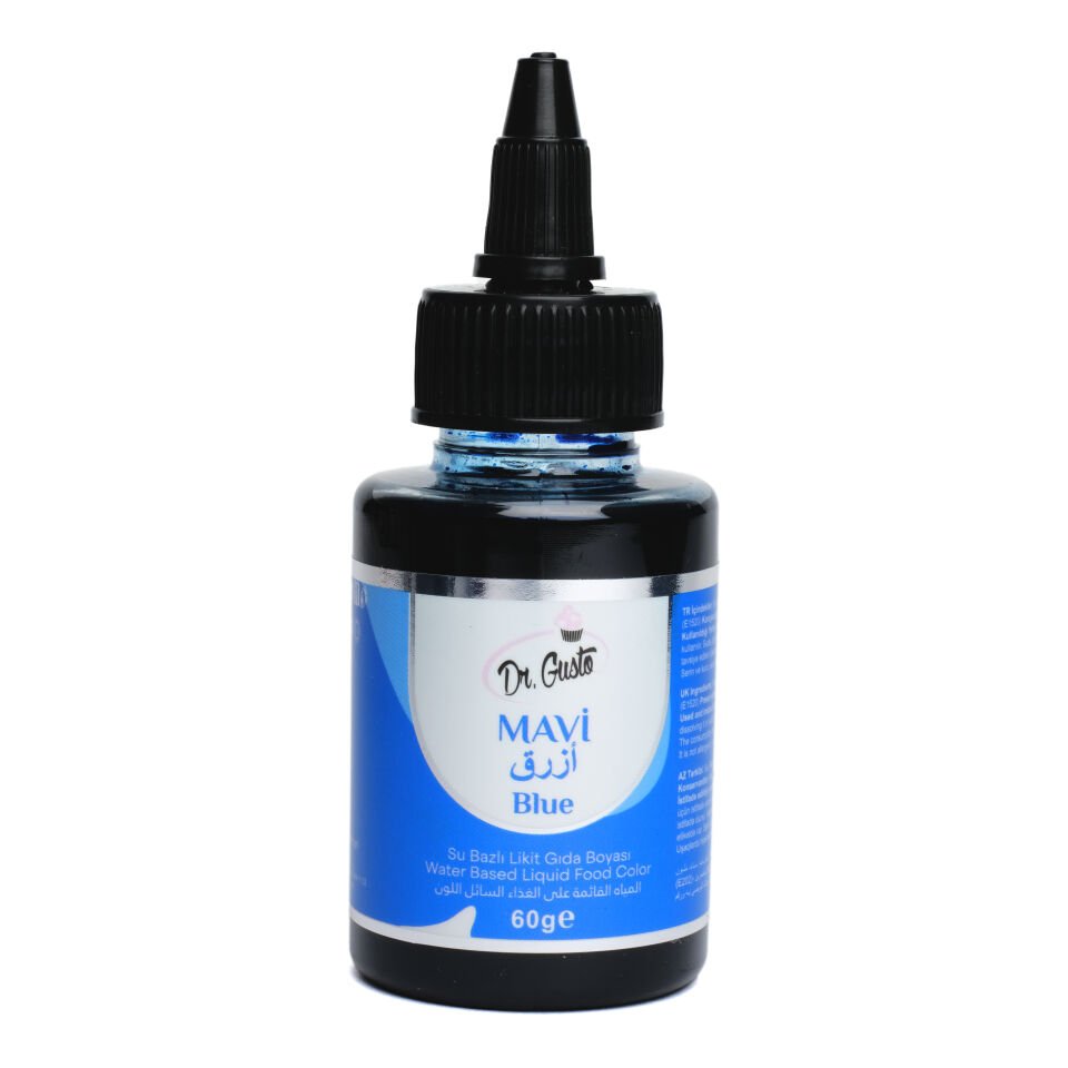 SU BAZLI LİKİT GIDA BOYASI - 60GR Mavi