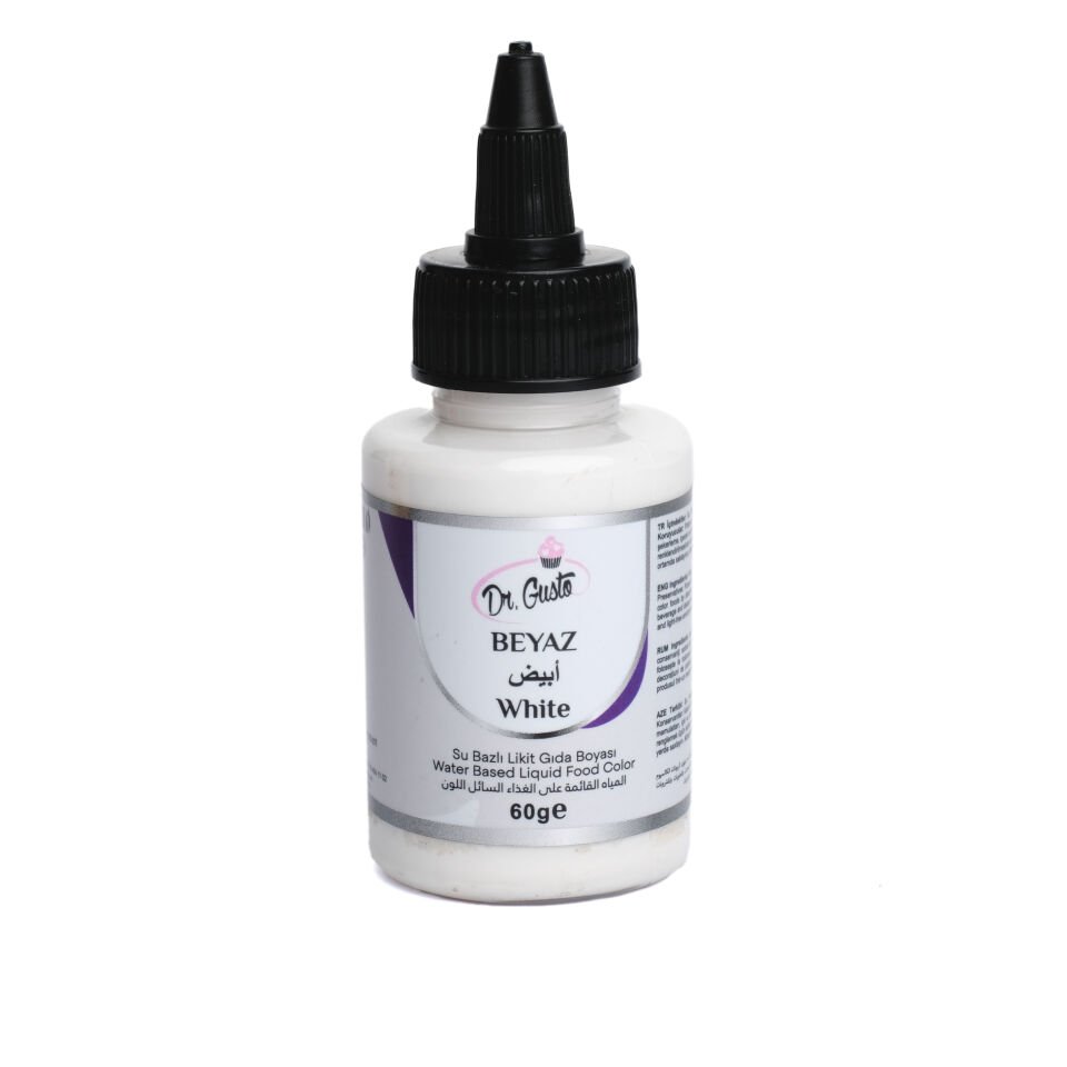 SU BAZLI LİKİT GIDA BOYASI - 60GR Beyaz