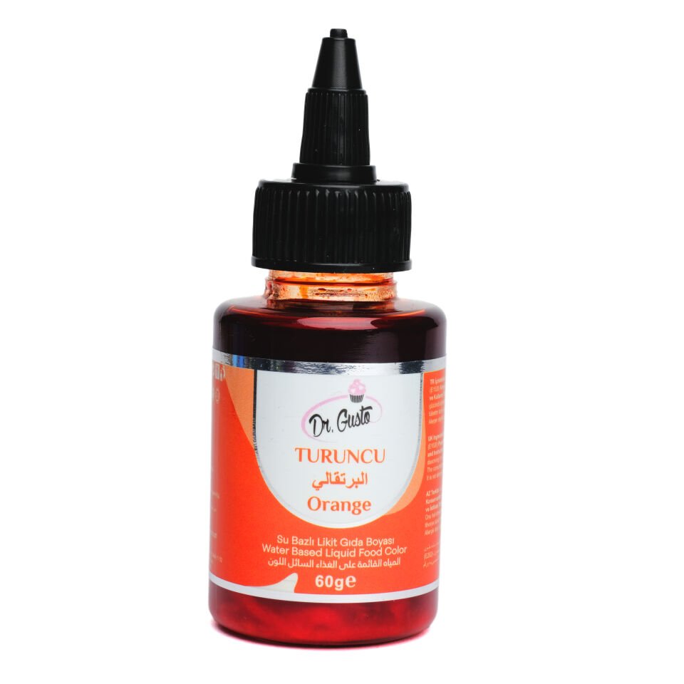 SU BAZLI LİKİT GIDA BOYASI - 60GR Turuncu