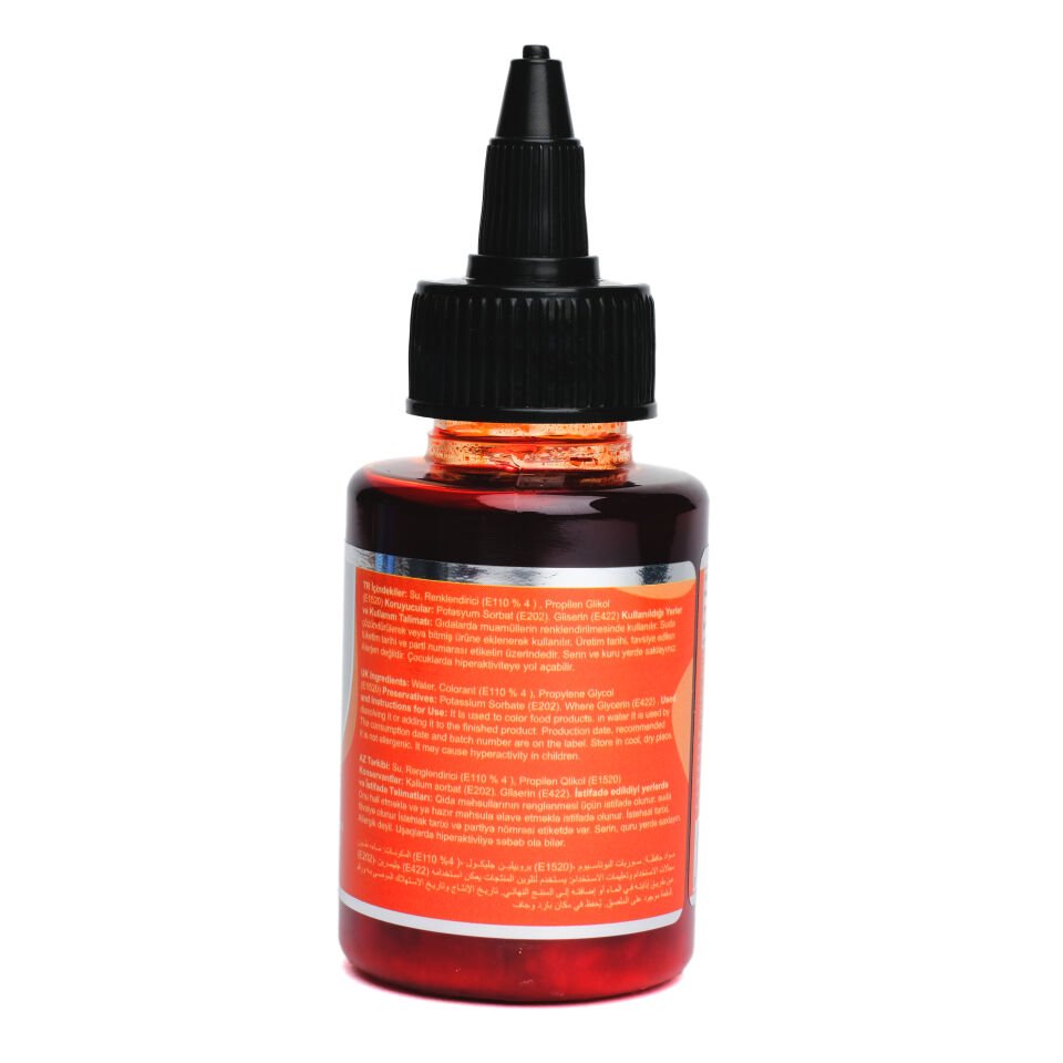 SU BAZLI LİKİT GIDA BOYASI - 60GR Turuncu