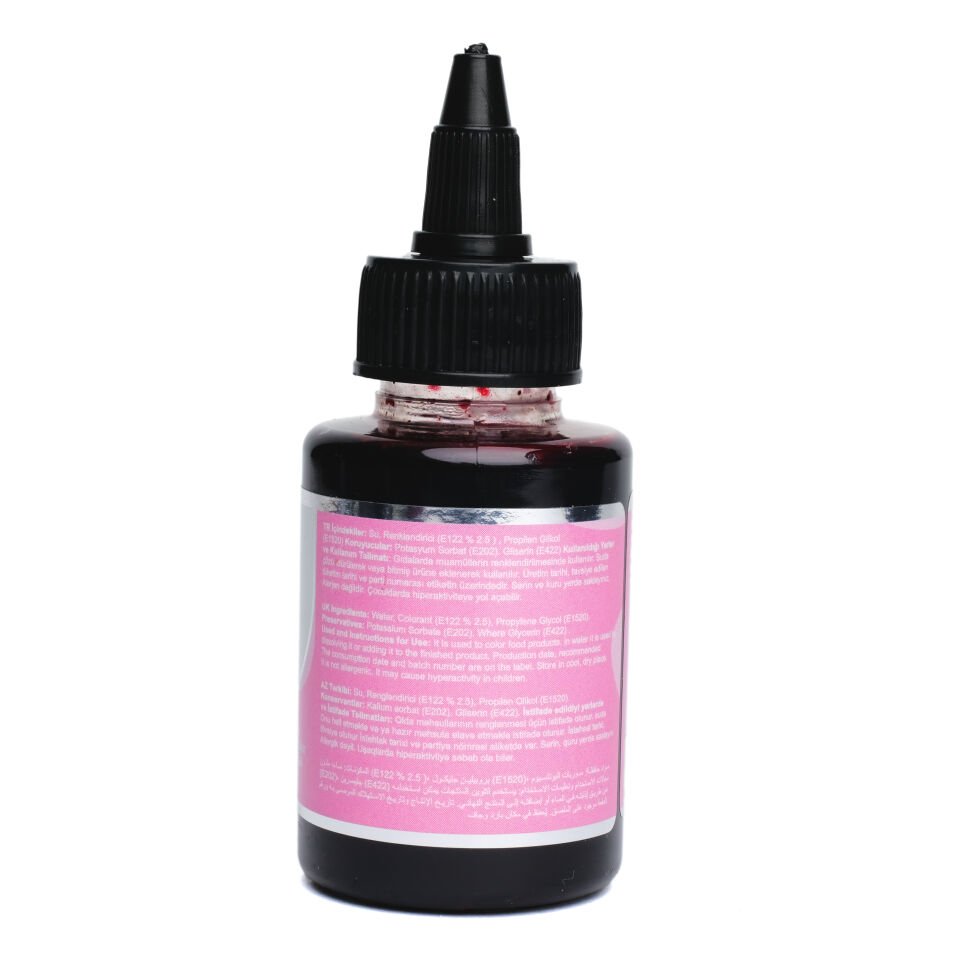 SU BAZLI LİKİT GIDA BOYASI - 60GR Pembe