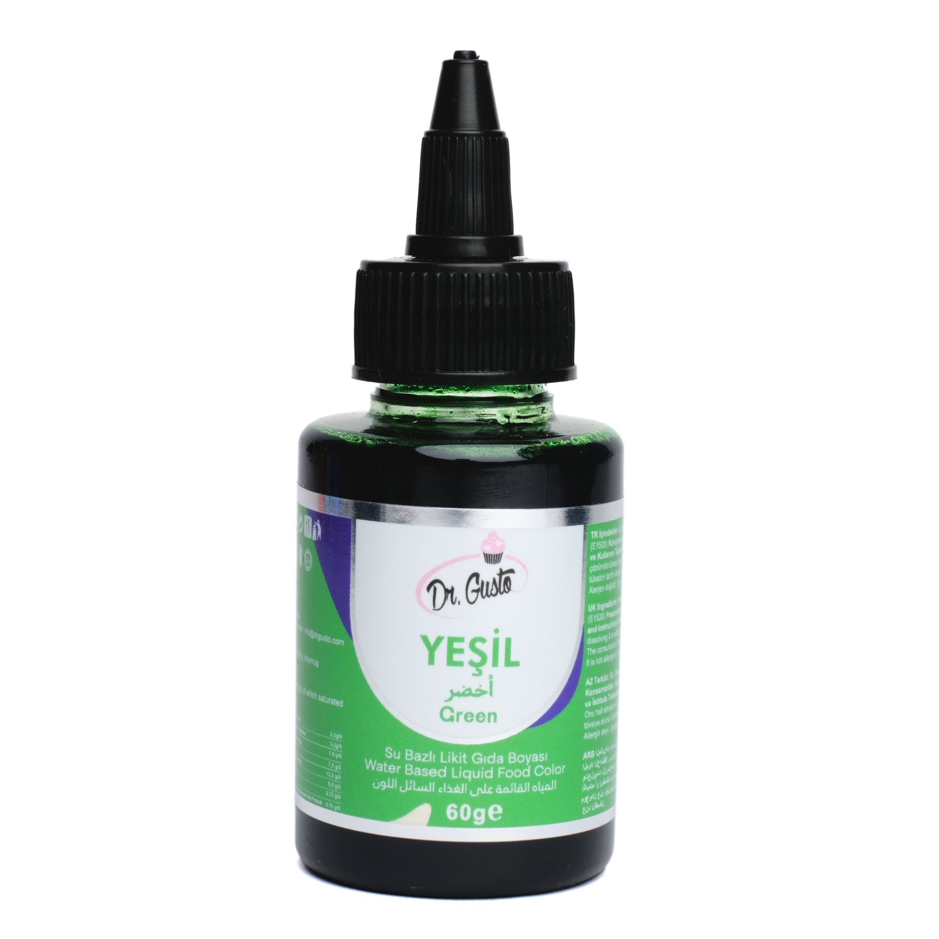 SU BAZLI LİKİT GIDA BOYASI - 60GR Yeşil