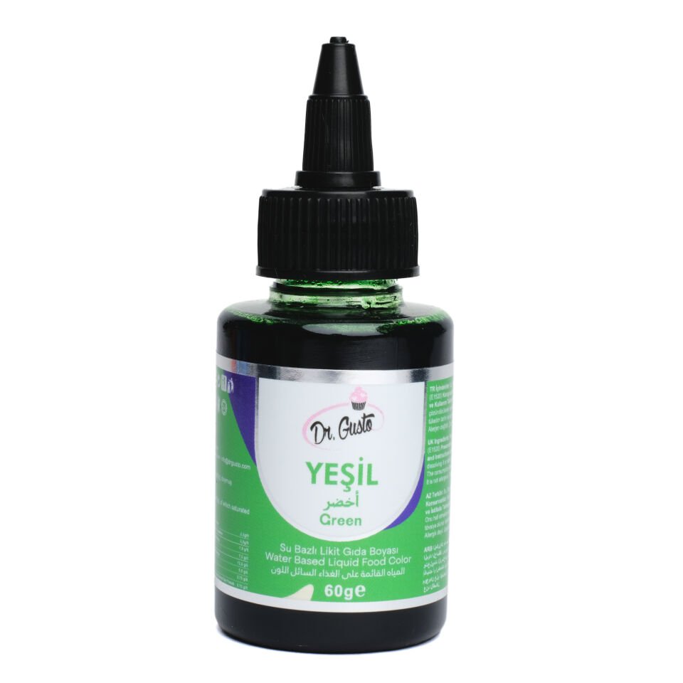 SU BAZLI LİKİT GIDA BOYASI - 60GR Yeşil