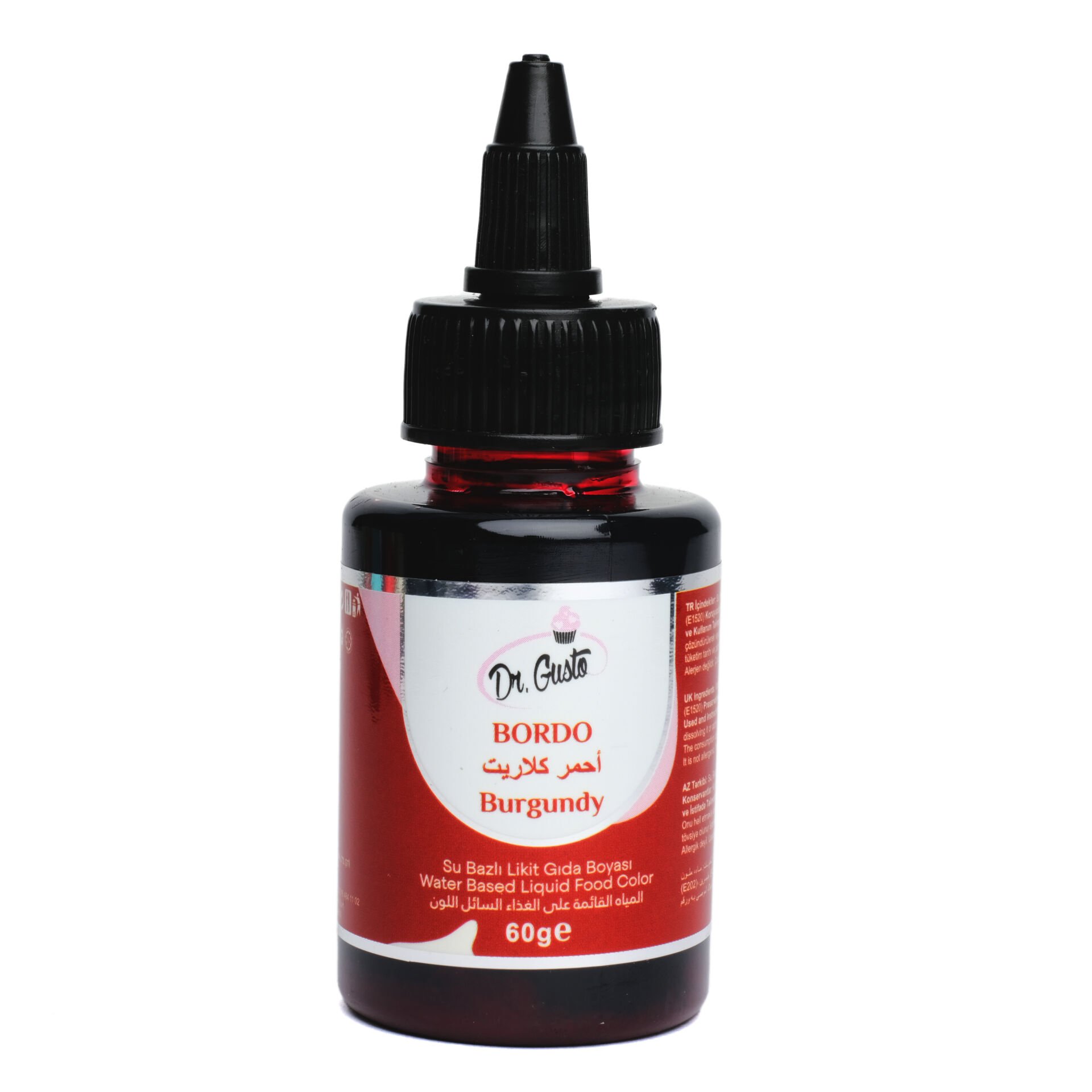 SU BAZLI LİKİT GIDA BOYASI - 60GR Bordo
