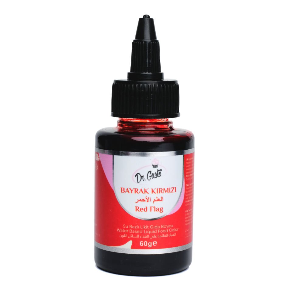 SU BAZLI LİKİT GIDA BOYASI - 60GR Bayrak Kırmızı