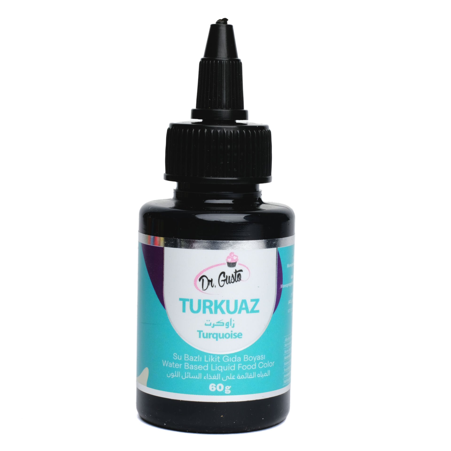 SU BAZLI LİKİT GIDA BOYASI - 60GR Turkuaz