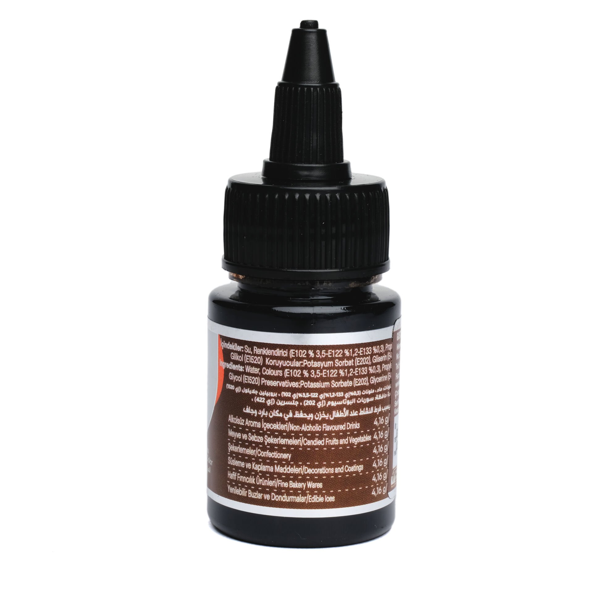 SU BAZLI LİKİT GIDA BOYASI - 25GR Kahve