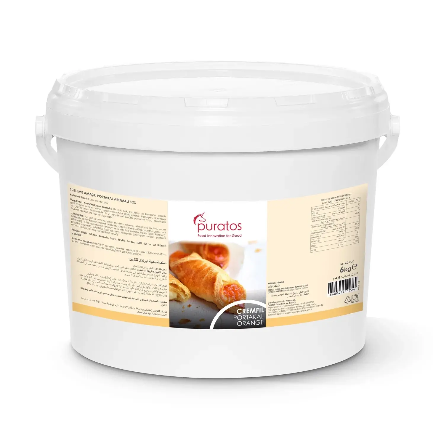 PURATOS CREMFIL PORTAKAL 6KG