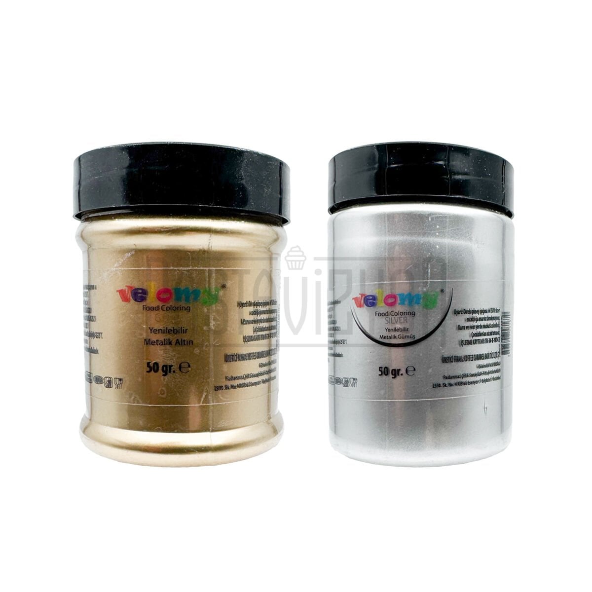 VELOMY YENİLEBİLİR METALİK TOZ GIDA BOYASI 50GR