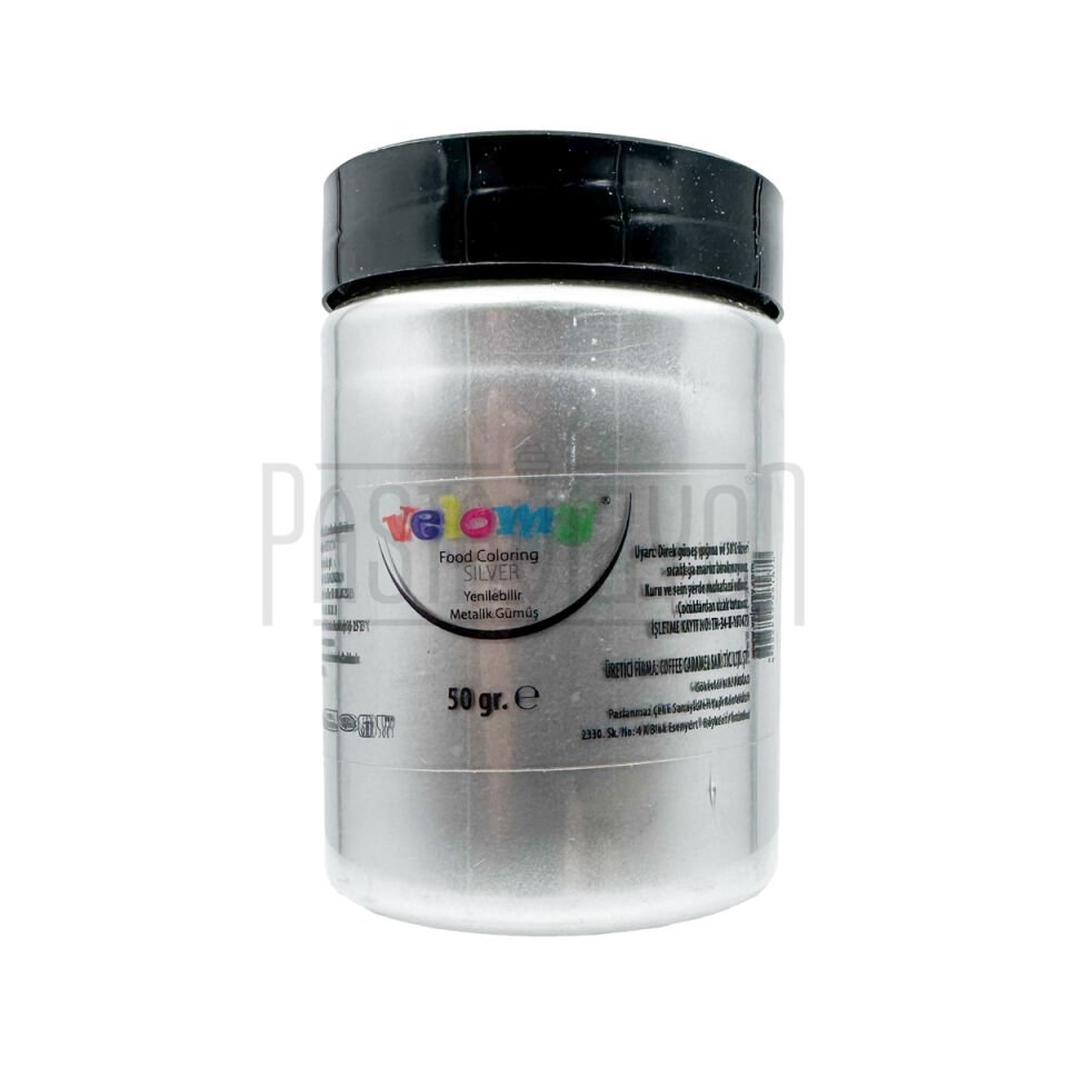 YENİLEBİLİR METALİK TOZ GIDA BOYASI 50GR Gümüş