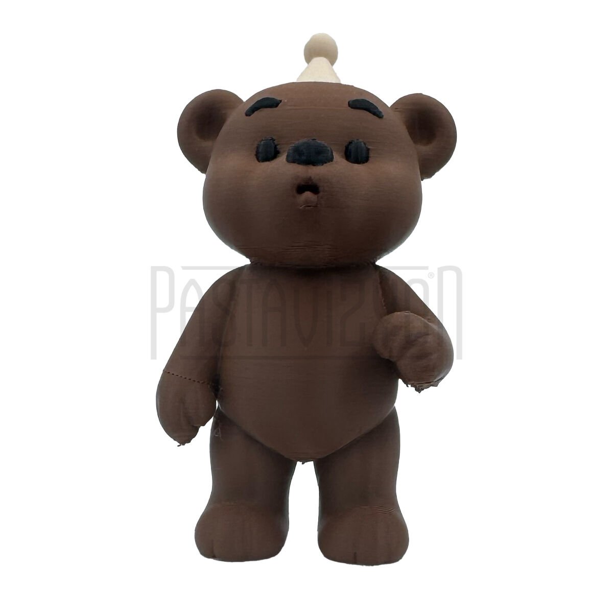 ŞAPKALI AYI FİGÜRÜ KAHVERENGİ