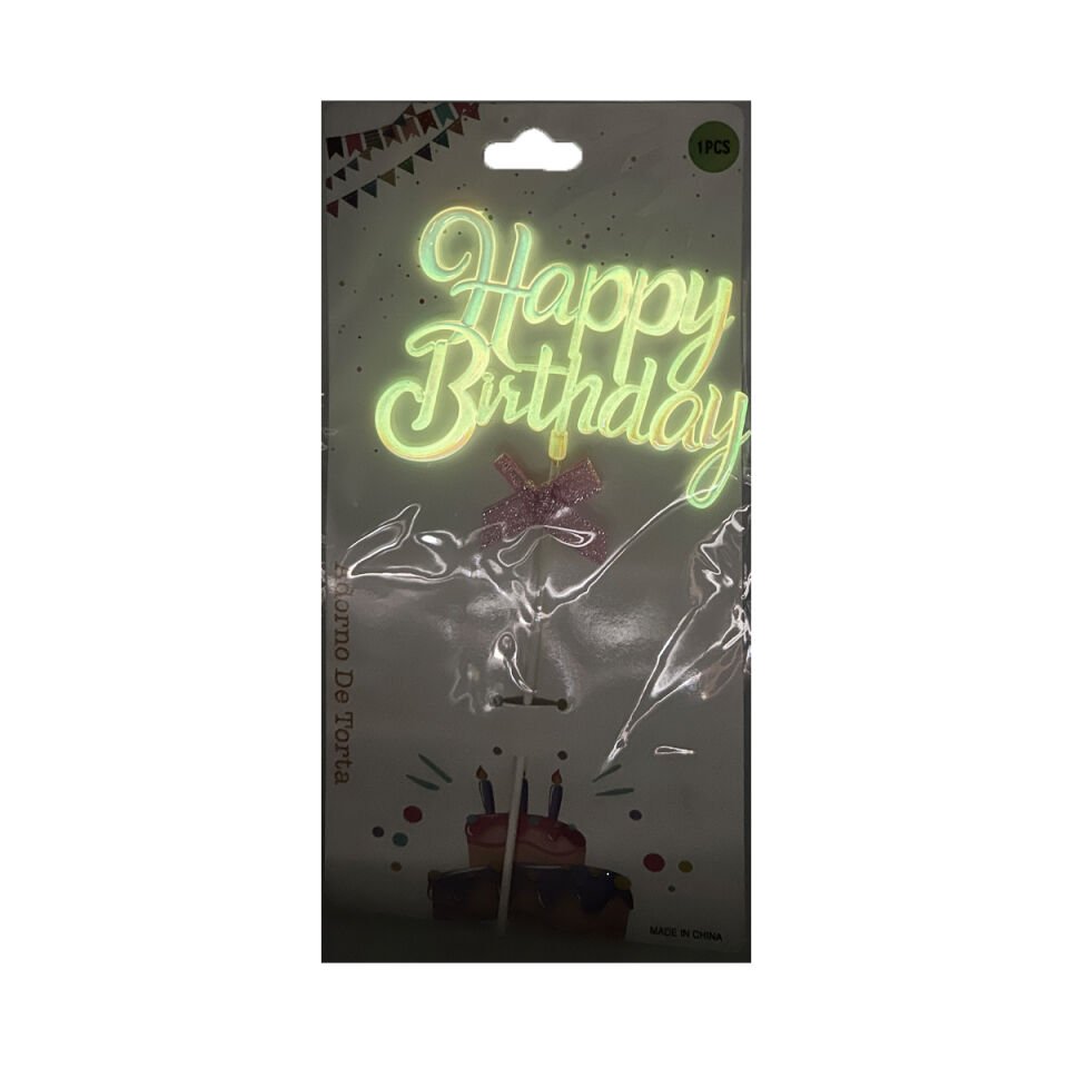 HAPPY BIRTHDAY NEON Pembe