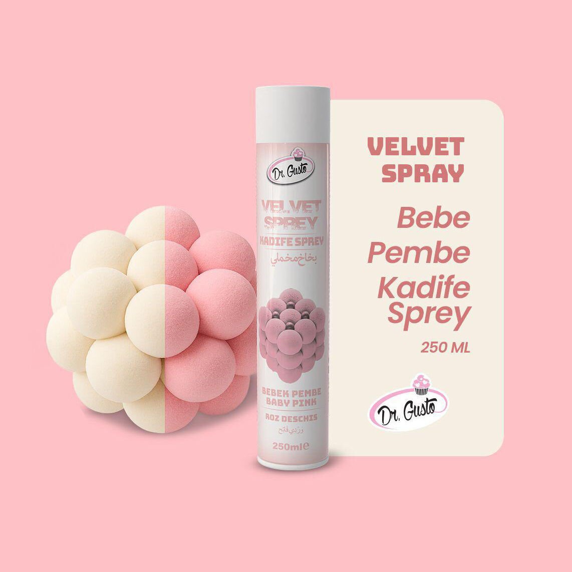 KADİFE SPREY BOYA SOFT RENKLER 250 ml - Bebe Pembe