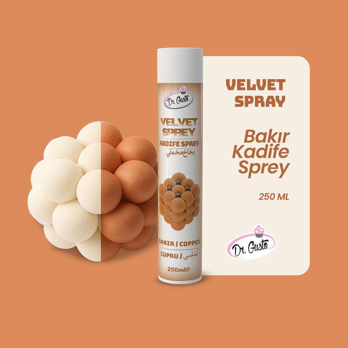 KADİFE SPREY BOYA SOFT RENKLER 250 ml - Bakır