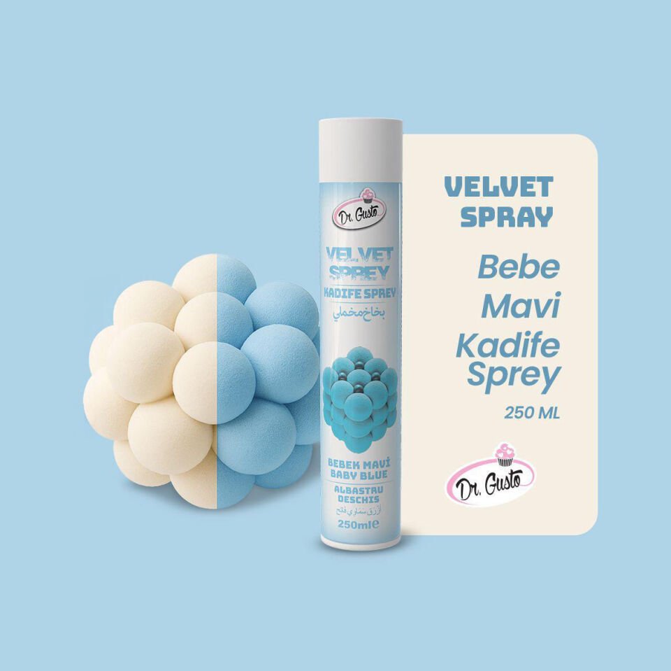 KADİFE SPREY BOYA SOFT RENKLER 250 ml - Bebe Mavi