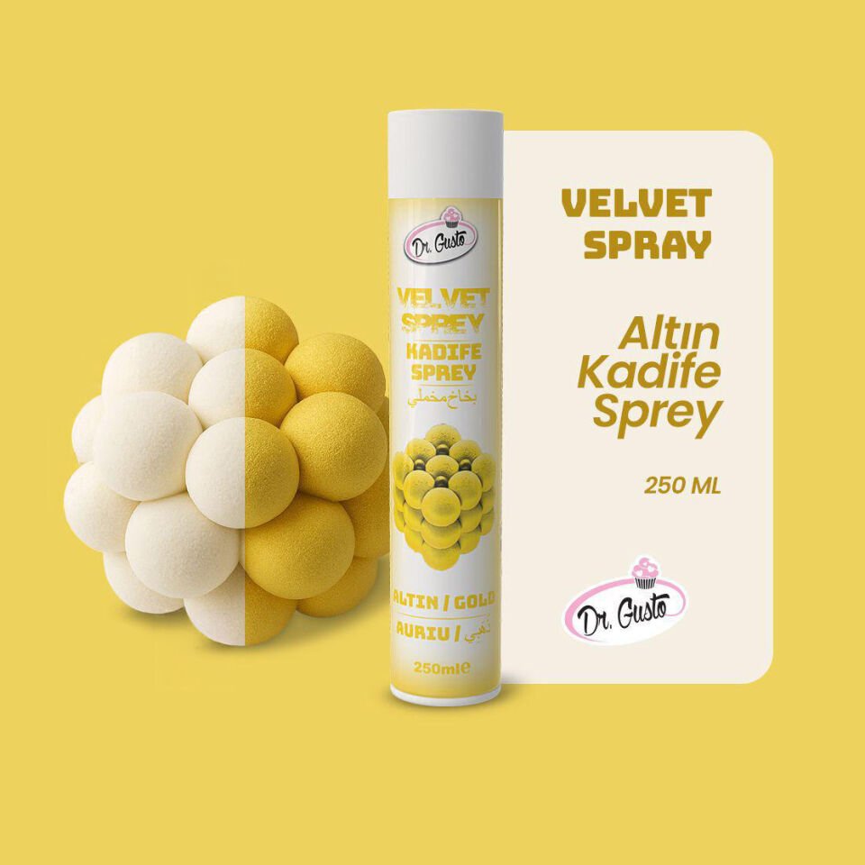 KADİFE SPREY BOYA SOFT RENKLER 250 ml - Altın