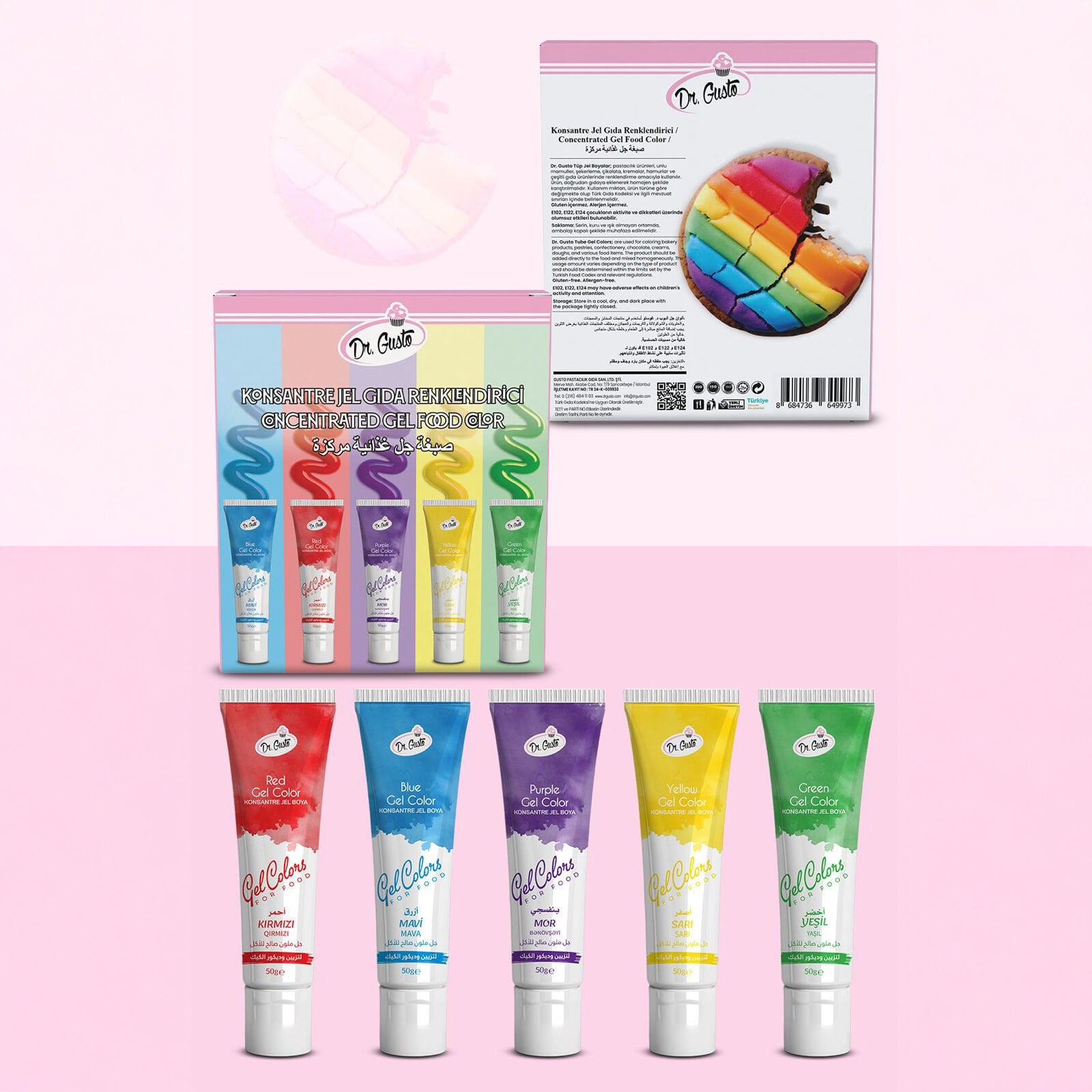 DR.GUSTO KONSANTRE JEL GIDA RENKLENDİRİCİ 5Lİ PK