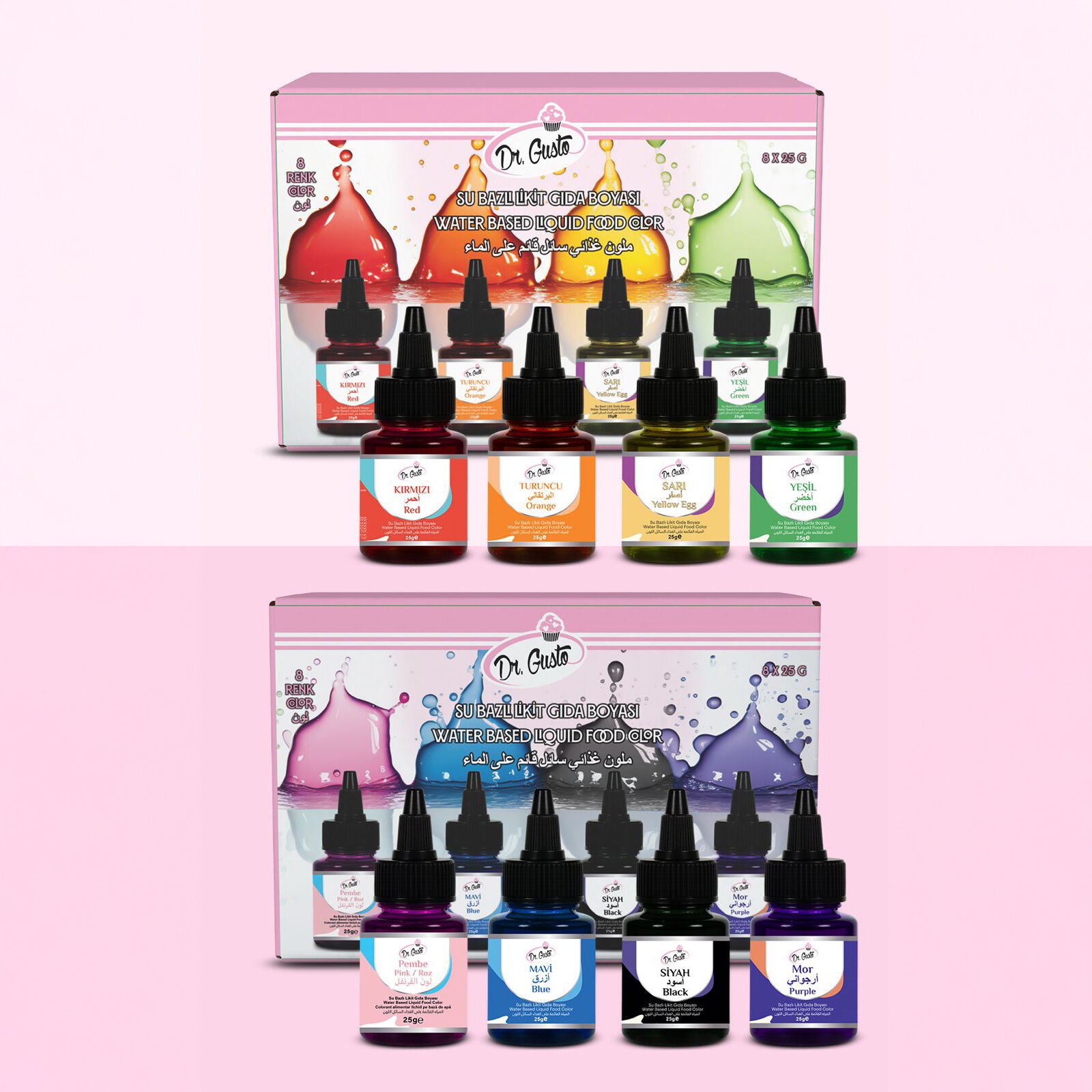 SU BAZLI LİKİT GIDA BOYASI 8Lİ