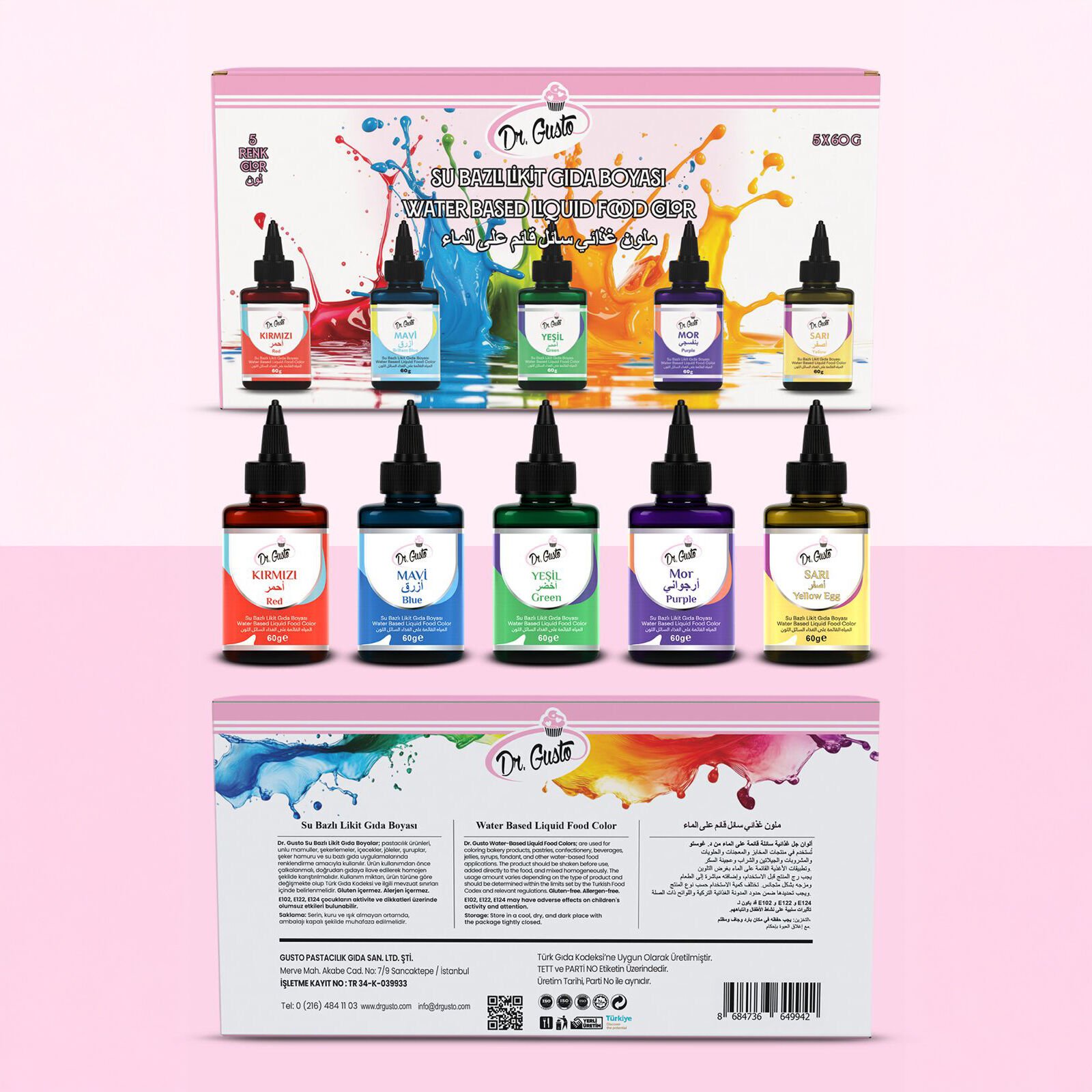 SU BAZLI LİKİT GIDA BOYASI 5Lİ