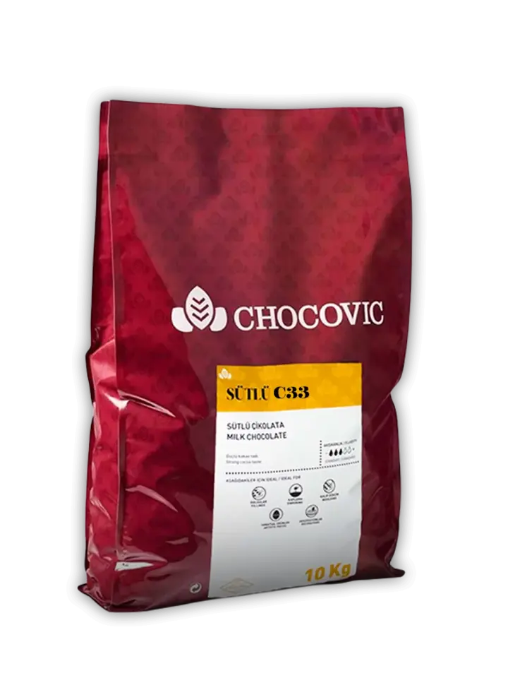 CHOCOVİC 10 KG SÜTLÜ KUVERTÜR PUL ÇİKOLATA C33