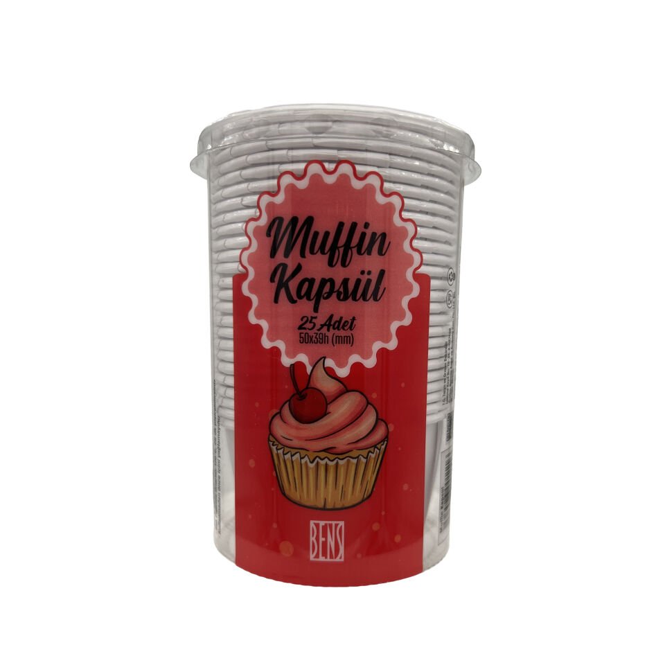 BENS MUFFIN KAPSÜL 25 ADET Beyaz