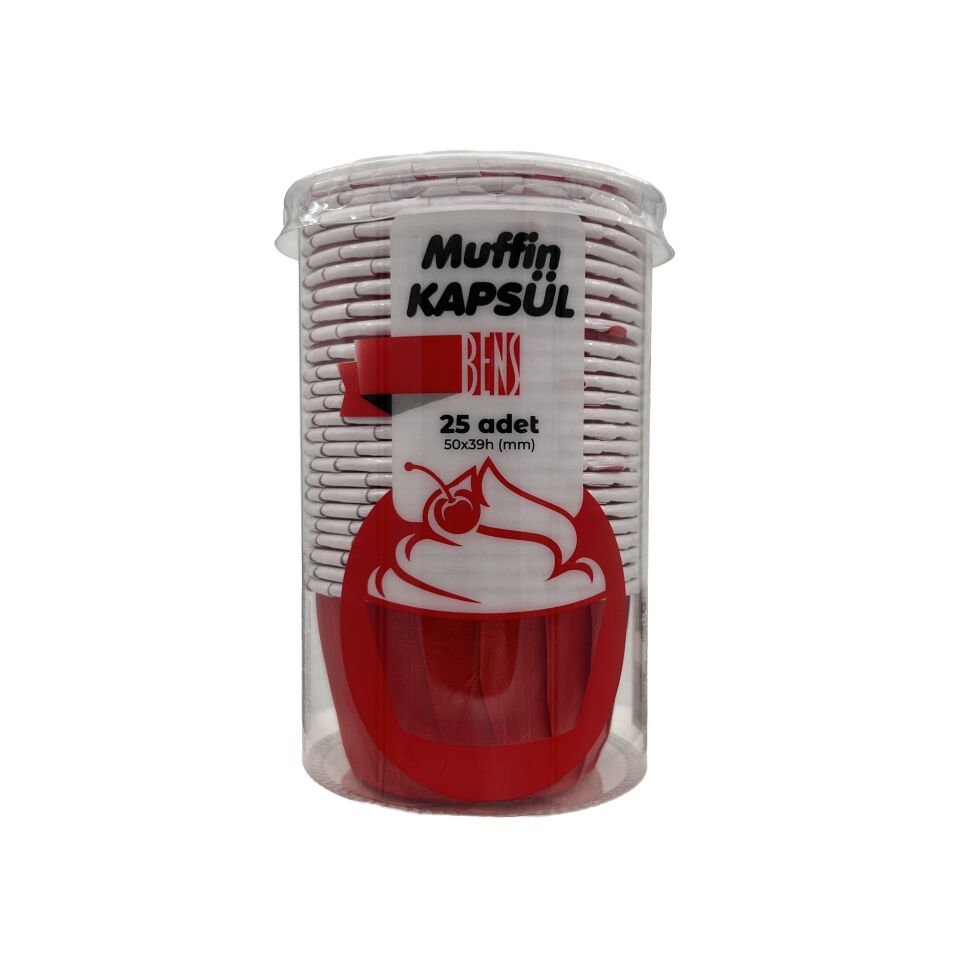 BENS MUFFIN KAPSÜL 25 ADET Kırmızı