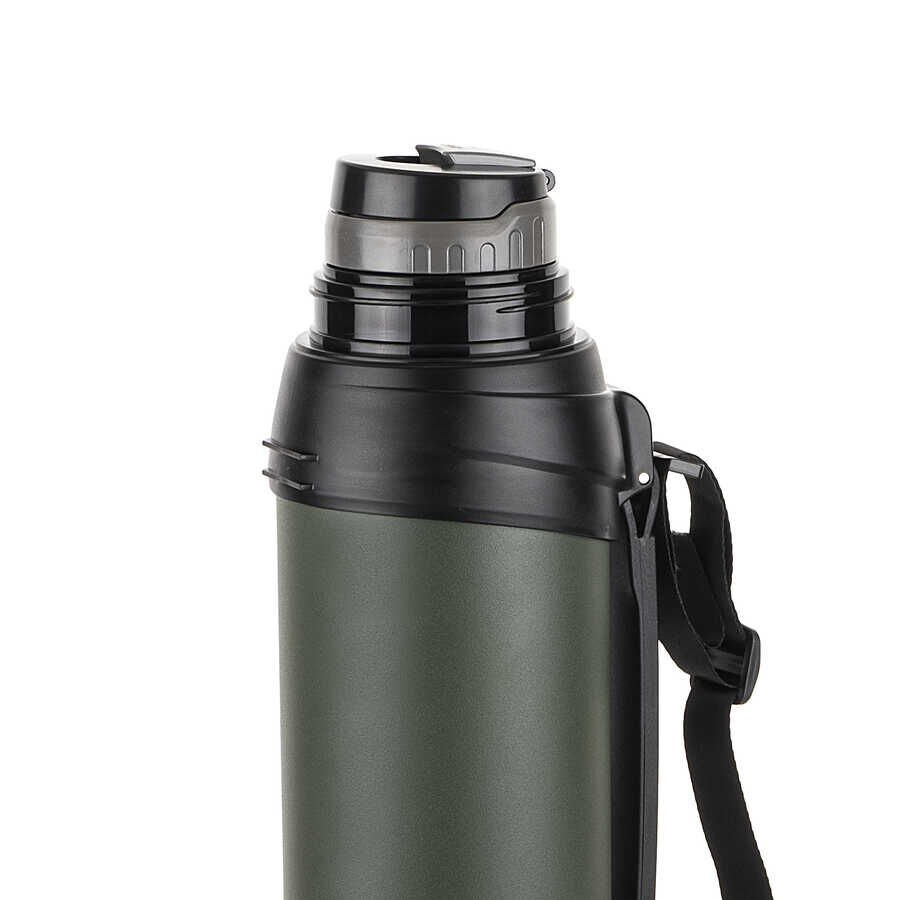 KOYU YEŞİL PASLANMAZ ÇELİK TUTACAKLI TERMOS 2.5LT